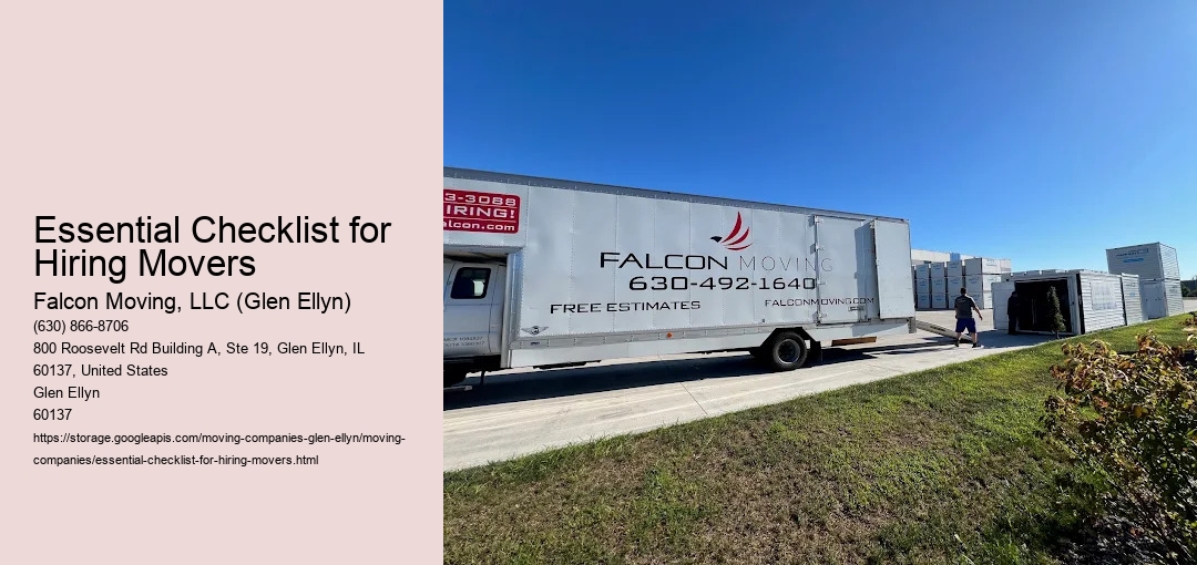 Essential Checklist for Hiring Movers