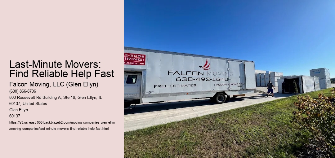 Last-Minute Movers: Find Reliable Help Fast